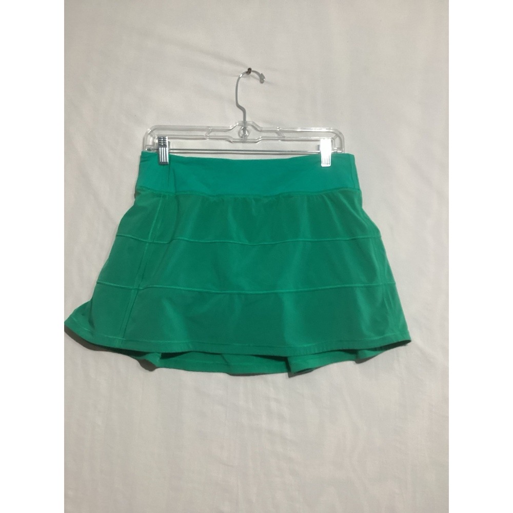 Lululemon Pace Rival Mid-Rise Skort Size 6 . Tag Is Cut Out. Green Pockets